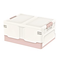 Ящик пластиковый складной белый, дно розовое, 480х360х240 мм в Кузнецке