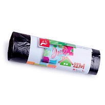 Мешки для мусора 30 л, черные, в рулоне 20 шт., ПНД, 6 мкм, 600х500 мм, Концепция Быта ЭкоДом, 601348 в Кузнецке