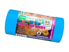 Мешки для мусора 35 л, ароматизированные, синие, в рулоне 30 шт., ПНД, 12 мкм, 640х500 мм, EXTRA, 3530661 в Кузнецке