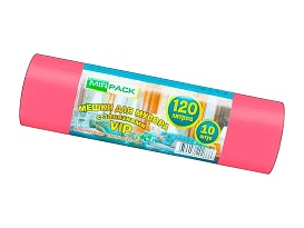 Мешки для мусора 120 л, с завязками, красные, в рулоне 10 шт., ПНД, 15 мкм, 800х750 мм, VIP, Z12010red в Кузнецке Мешки для мусора 120 л, с завязками, красные, в рулоне 10 шт., ПНД, 15 мкм, 800х750 мм, VIP, Z12010red в Кузнецке