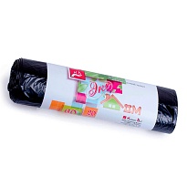 Мешки для мусора 60 л, черные, в рулоне 20 шт., ПНД, 7 мкм, 700х600 мм, Концепция Быта ЭкоДом, 601349 в Кузнецке