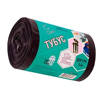 Мешки для мусора 12 л, черные, в рулоне 30 шт., ПНД, 6 мкм, 550х320 мм, Концепция Быта Tubus, 604936 в Кузнецке