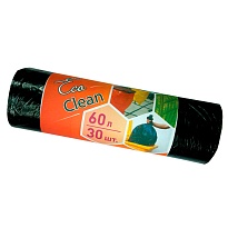 Мешки для мусора 60 л, черные, в рулоне 30 шт., ПНД, 6 мкм, 640х580 мм, Концепция Быта EcoClean, 603890 в Кузнецке Мешки для мусора 60 л, черные, в рулоне 30 шт., ПНД, 6 мкм, 640х580 мм, Концепция Быта EcoClean, 603890 в Кузнецке